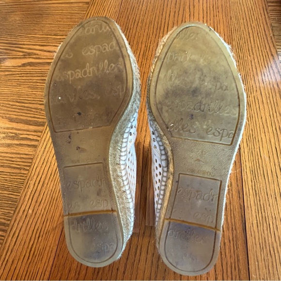 Loeffler Randall White Leather Die Cut Design  Espadrilles Loafers Size 36 EU - Picture 4 of 9